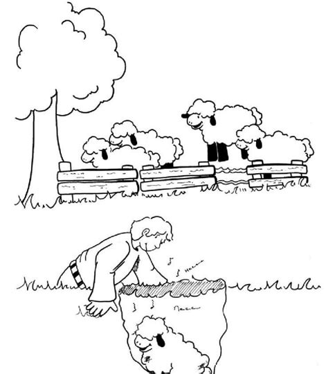 The Lost Sheep Coloring Pages - Coloring Home