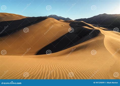 Sunrise at the Great Sand Dunes Stock Image - Image of scenic, national ...