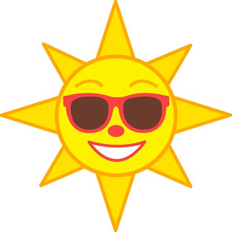 Sun with sunglasses clipart | Clipart Panda - Free Clipart Images