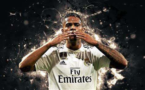 Download wallpapers Mariano, spanish footballer, neon lights, Real Madrid FC, Mariano Diaz Mejia ...