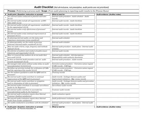 Download Iso 9001 Internal Audit Checklist Xlsx - sdoperf