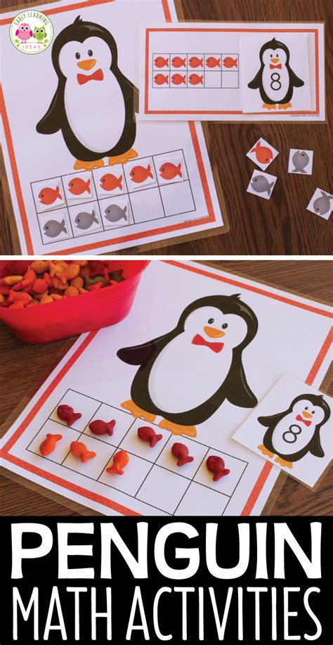 Penguin math activity for preschool, pre-k, and kindergarten. Kid can ...