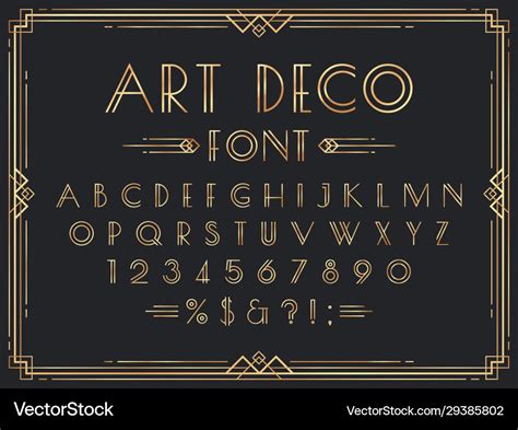 Art Deco Fonts Badges Borders And Backgrounds | My XXX Hot Girl