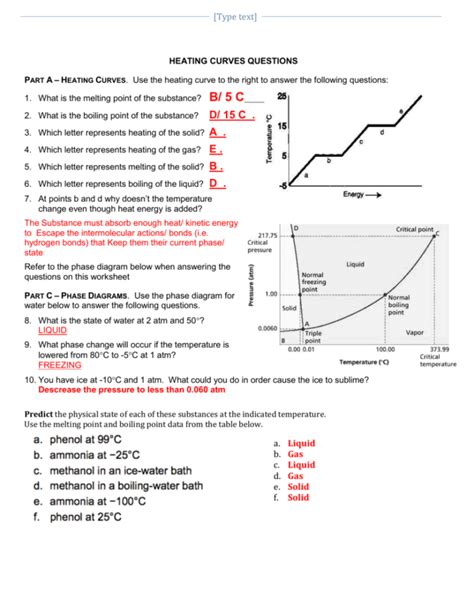 Heating Cooling Curve Worksheet Answers — db-excel.com