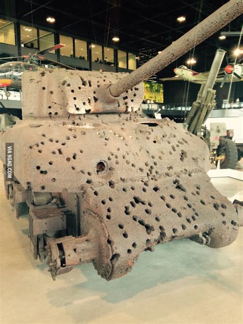 This tank was displayed at a museum in Holland... It really makes you ...