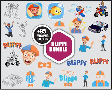 Blippi Bundle SVG, Blippi SVG, Blippi Cricut SVG PNG DXF EPS - Inspire Uplift | Vinyl sticker ...