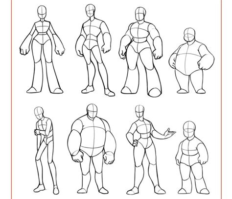 This reference sheet includes 50+ body types for people who struggle in ...