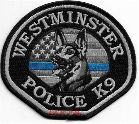 *NEW* Westminster K-9, California (4.5" x 4") shoulder police patch (fire) | eBay