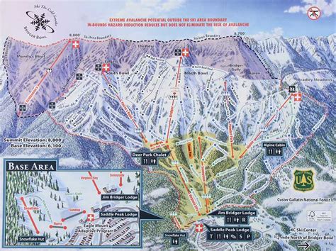 Bridger Bowl Ski Area Trail Map