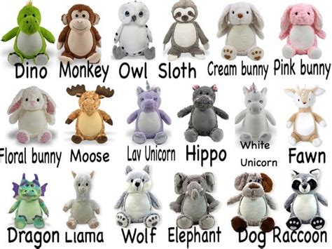 Personalized Stuffed Animal Name Only Stuffed Animal Animal - Etsy