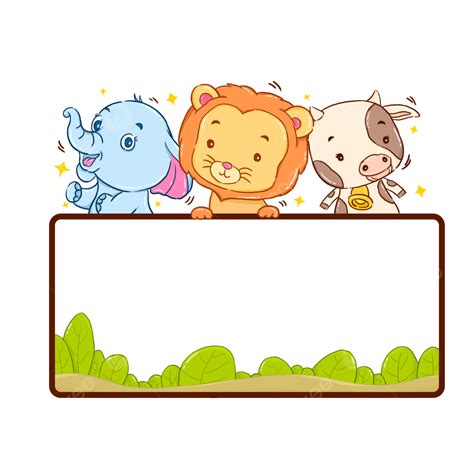 Cute Animal Border, Cute, Animal, Frame PNG Transparent Clipart Image ...