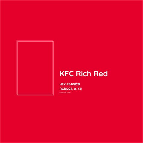 About KFC Rich Red Color - Color codes, similar colors and paints ...