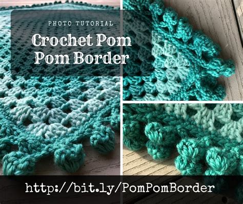 Learn the Crochet Pom Pom Border with a Photo Tutorial - Marly Bird