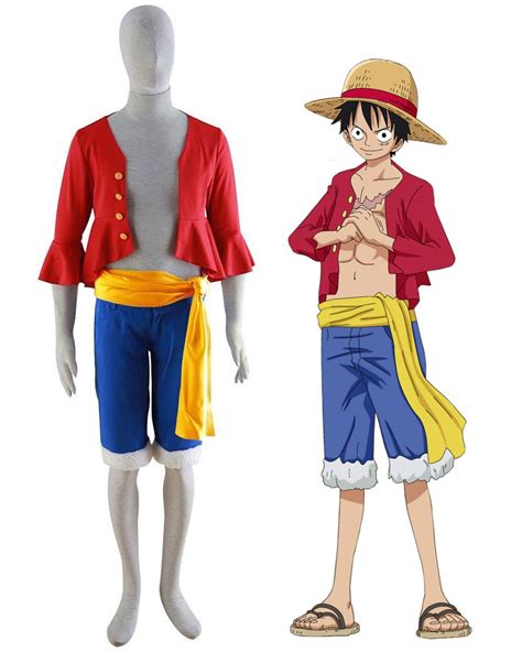 One Piece Monkey D Luffy World Costume Outfits For Halloween & Cosplay ...