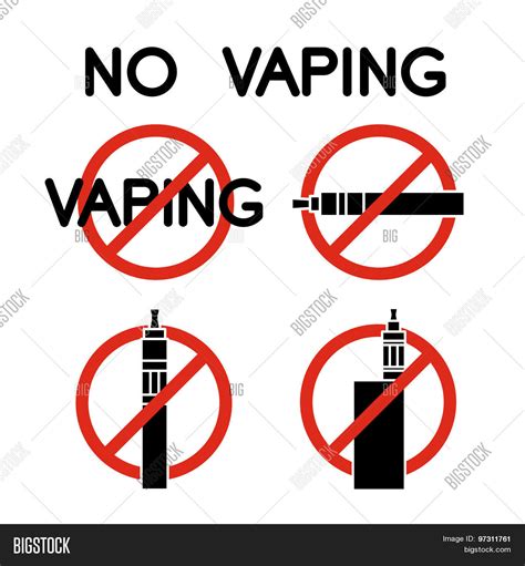 No Vape Icons. Vector Vector & Photo (Free Trial) | Bigstock