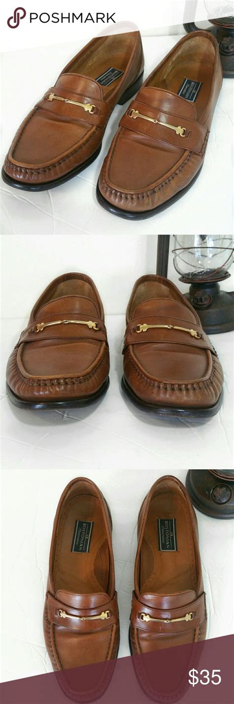 Clarks Bostonian Florentine Brown Leather Loafers | Brown leather ...