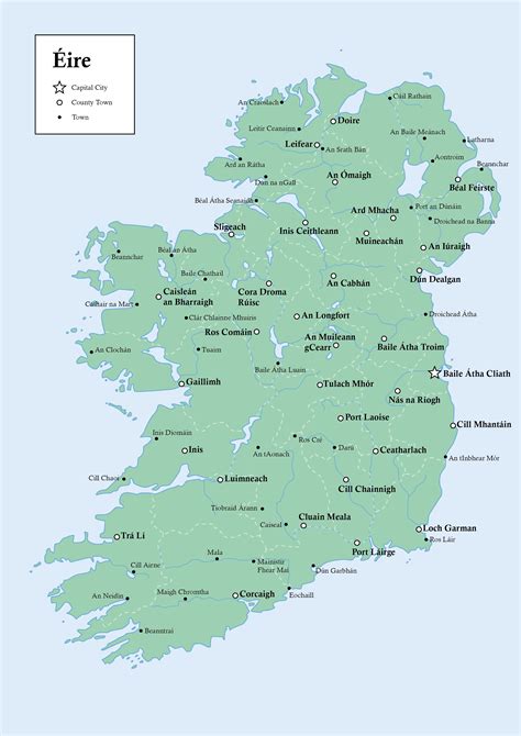 Map Of Ireland Towns