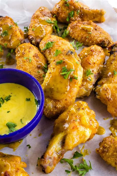 Crispy Honey Mustard Chicken Wings – Must Love Home