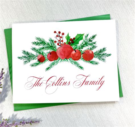 Christmas personalized cards holiday stationery set set of | Etsy | Holiday stationery ...