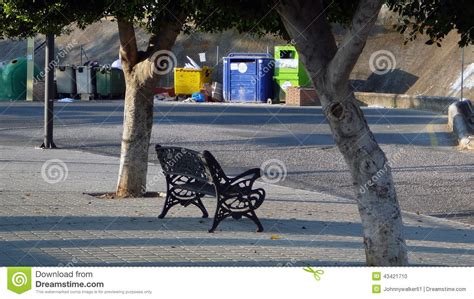 Bench View stock photo. Image of area, view, street, trees - 43421710