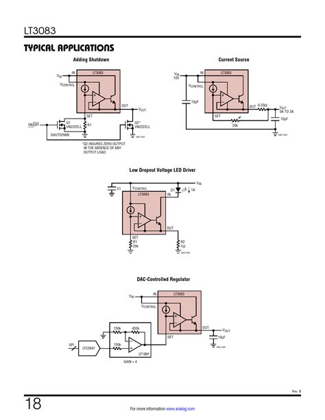 TYPICAL APPLICATIONS. Adding Shutdown. Current Source. Low Dropout Voltage LED Driver. DAC ...