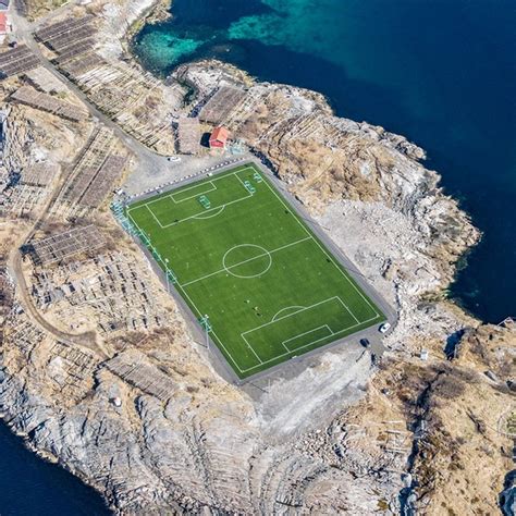 Football Stadium - Henningsvær Norway | Football stadiums, Soccer ...