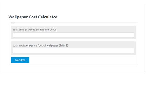 Wallpaper Cost Calculator - Calculator Academy