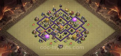 Best War Base TH7 with Link, Anti Air / Dragon - Town Hall Level 7 CWL ...