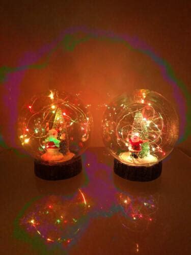 Fountasia Magical Light Up LED Snow Globe Choice of Santa/Snowman Decor Battery | eBay