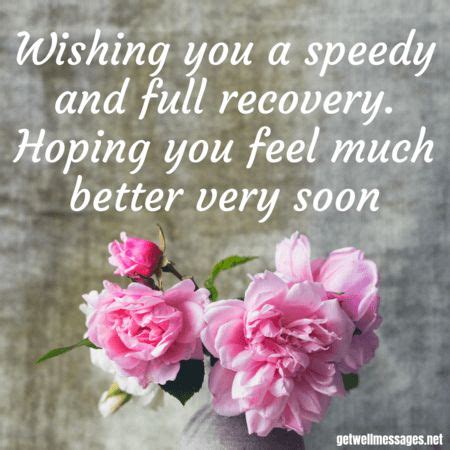 wishing you a speedy recovery message | Get well messages, Get well quotes, Get well soon messages