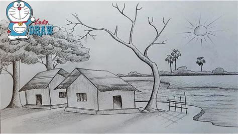 Best Sceneries For Drawing Best Drawing Scenery Pencil - Sketch Of Nature - & Background HD ...