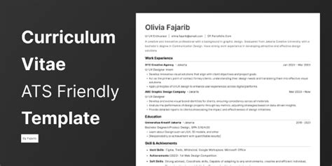 CV ATS Template | Figma