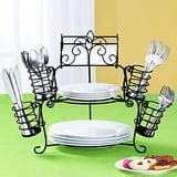 Collections Etc Buffet Organizer with Scroll Design, 7-Piece Set for ...