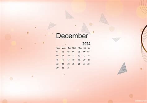 December 2024 Calendar Screensaver - Edita Gwenora