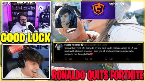 Streamers React to NRG Ronaldo Quitting Fortnite Announcement - YouTube