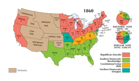 1860 Election County Map