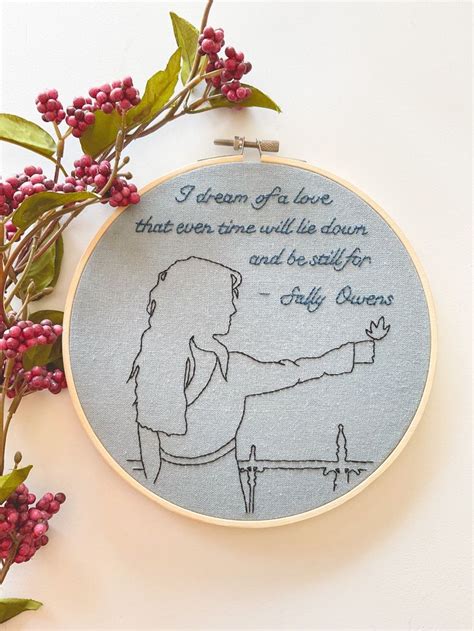 Handmade Hand Embroidery Art Wall Art Decor Quote Sally Owens Movie Quote Witch Embroidery Art ...