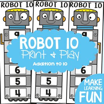 Robot Ten - Addition Game by From the Pond | Teachers Pay Teachers