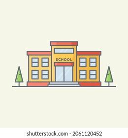 School Building Vector Icon Illustration Stock Vector (Royalty Free) 2061120452 | Shutterstock