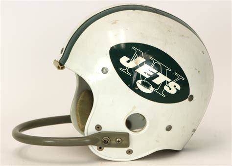 Lot Detail - 1960's New York Jets Game Worn Helmet (MEARS LOA)