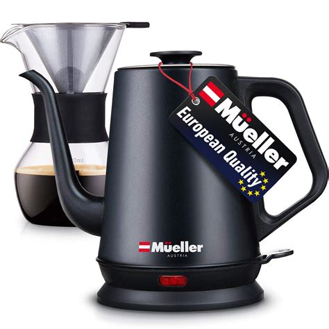 Buy Mueller Coffee Serving Set Electric Gooseneck Kettle with Pour Over Drip Set Coffee Maker ...
