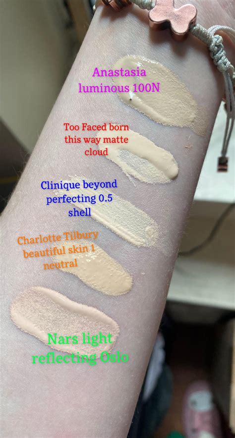 Lightest shade foundation swatches : r/PaleMUA