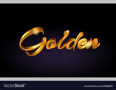 Golden gold text word on purple background Vector Image