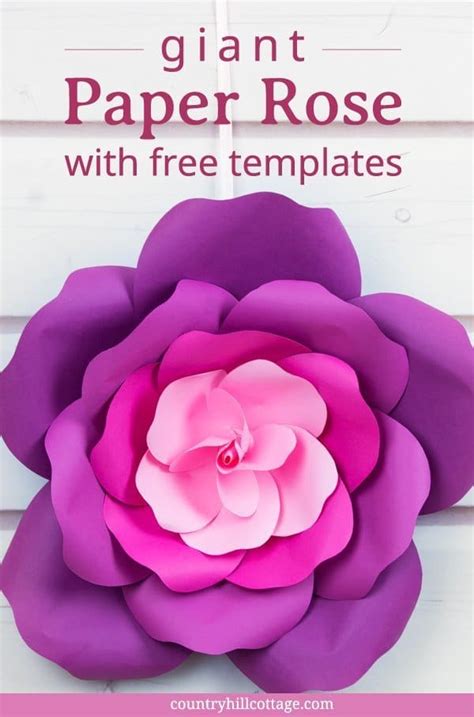 Free Large Paper Rose Template: DIY Camellia Rose Tutorial, 60% OFF