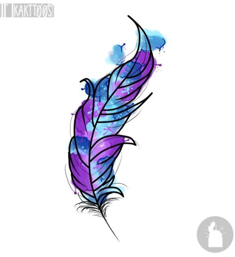 feather watercolor tattoo inspiration | Tatuaggi, Creativo