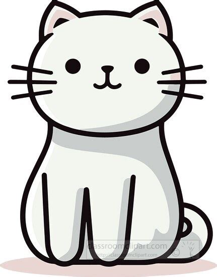 Cat Clipart-icon style cat simple drawing