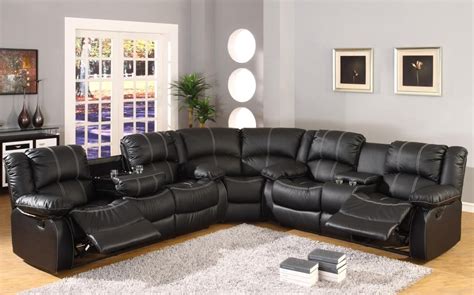 Leather Sectional Sofa With Recliner And Bed | Baci Living Room