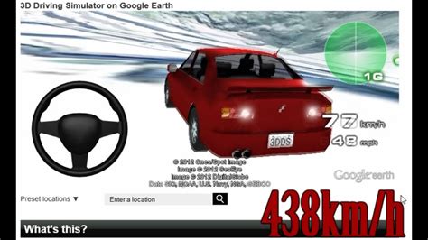 Fastest speed in 3D Driving Simulator on Google Earth (438km/h) - YouTube