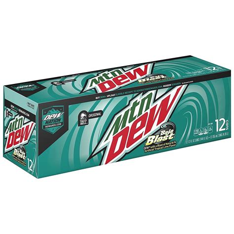 Mountain Dew Baja Blast12 oz Cans 12 Pack - American Candy N Drinks Ltd