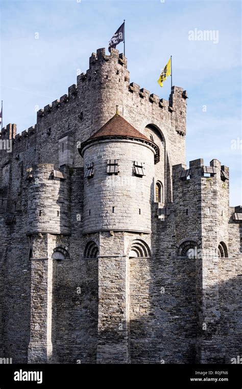 Gravensteen castle, Ghent, Belgium Stock Photo - Alamy